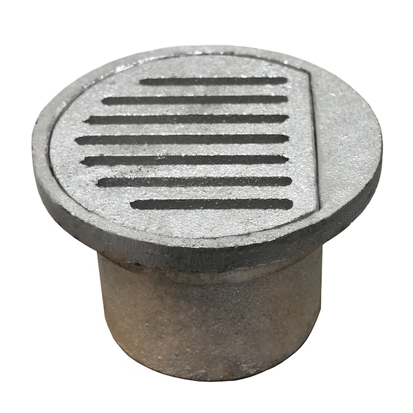 2in. Inside Caulk Area Drain with Silver Painted Strainer